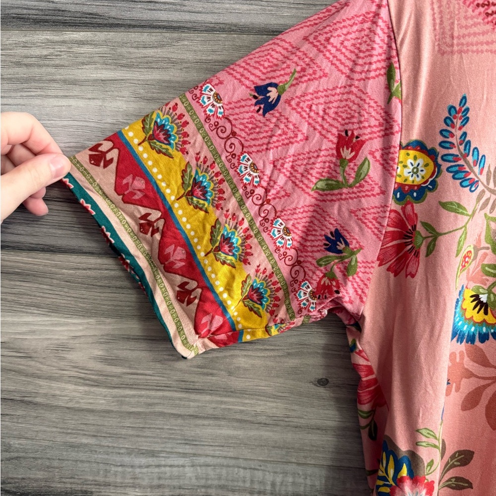 Johnny Was Lakshmi Oversized Cropped T-shirt - Picture 3 of 9